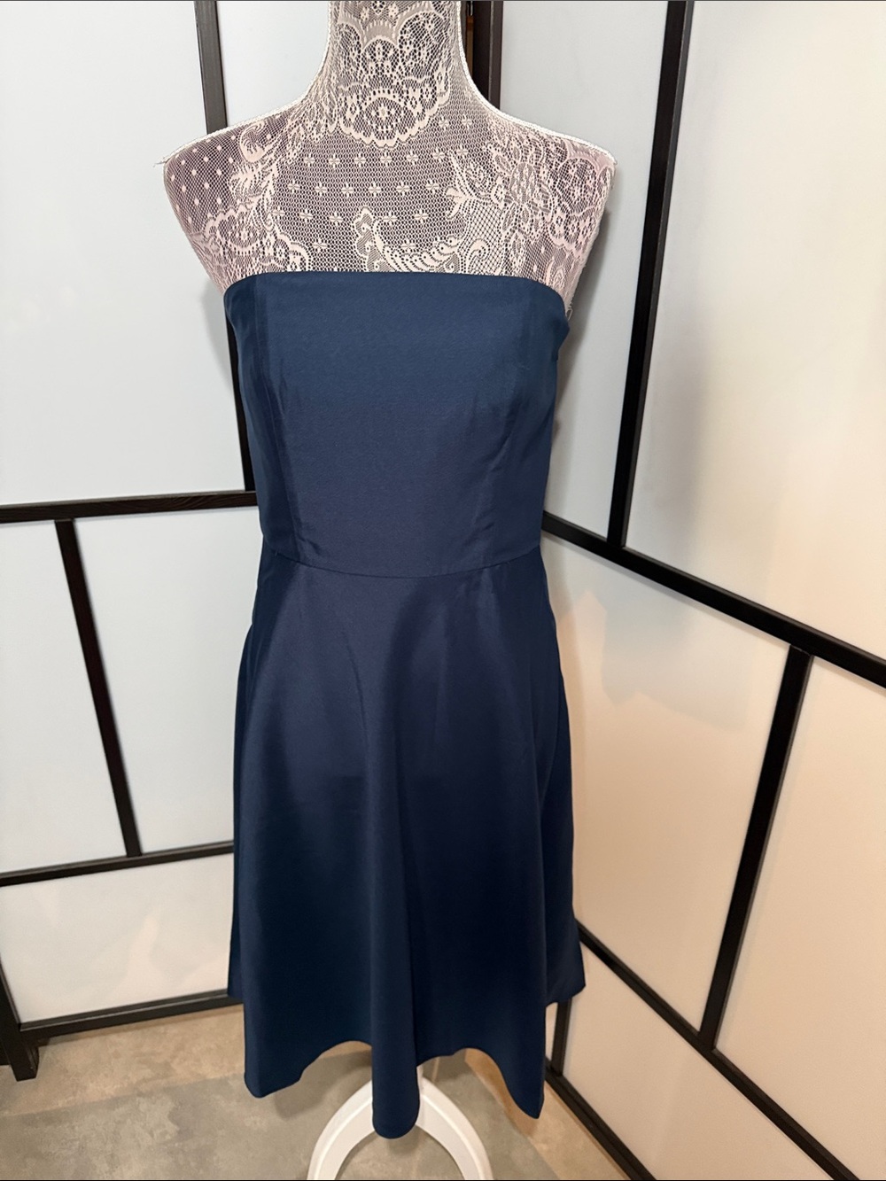 Tommy Bahama Strapless Navy A-Line Dress
